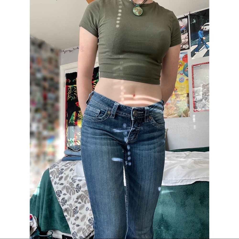 silver bootcut  jeans size 26/32